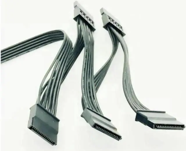 Alt view image 3 of 3 - 10PCS SATA Power Cable for HDD 15Pin SATA male to 5-ports SATA female SATA Computer Hard Drive Cable HDD Cage Caddy Power Cable