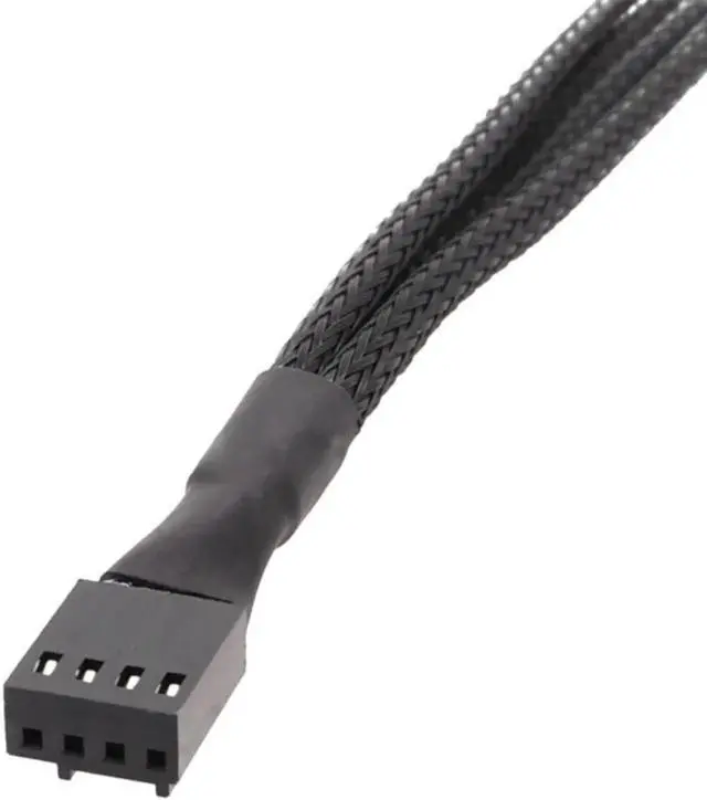 Main image of QURO Computer Motherboard Fan 4pin 1 to 4 Splitter Cable PWM 4Pin Extension Cable 30cm Fan Cable Sleeved