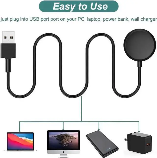 Alt view image 7 of 7 - QURO Charger for Google Pixel Watch, Repalcement USB-A Charging Cable with 3.3ft Cord for Google Pixel Watch Gen 1st Black