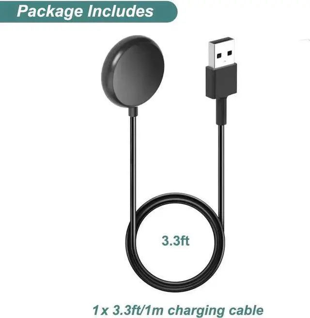 Alt view image 6 of 7 - QURO Charger for Google Pixel Watch, Repalcement USB-A Charging Cable with 3.3ft Cord for Google Pixel Watch Gen 1st Black