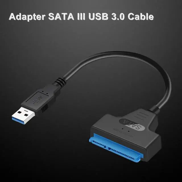 Alt view image 3 of 4 - QURO USB 3.0 to SATA Adapter Converter Cable 22Pin SATAIII to USB3.0 Adapters to 2.5" SATA HDD SSD