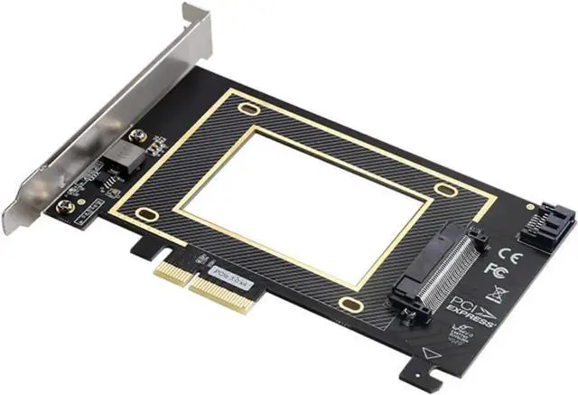 Alt view image 3 of 3 - QURO PCIE Riser PCI Express X16 to U.2 SFF8639 Adapter NVMe SSD Expansion Card U.2 SAS SSD SATA 7+15 SSD 2.5-Inch Solid State