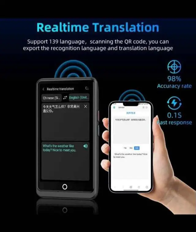 Main image of QURO
AIVoice & Video Translator Offline Touch Screen Feature with Language Translation & WiFi Connectivity