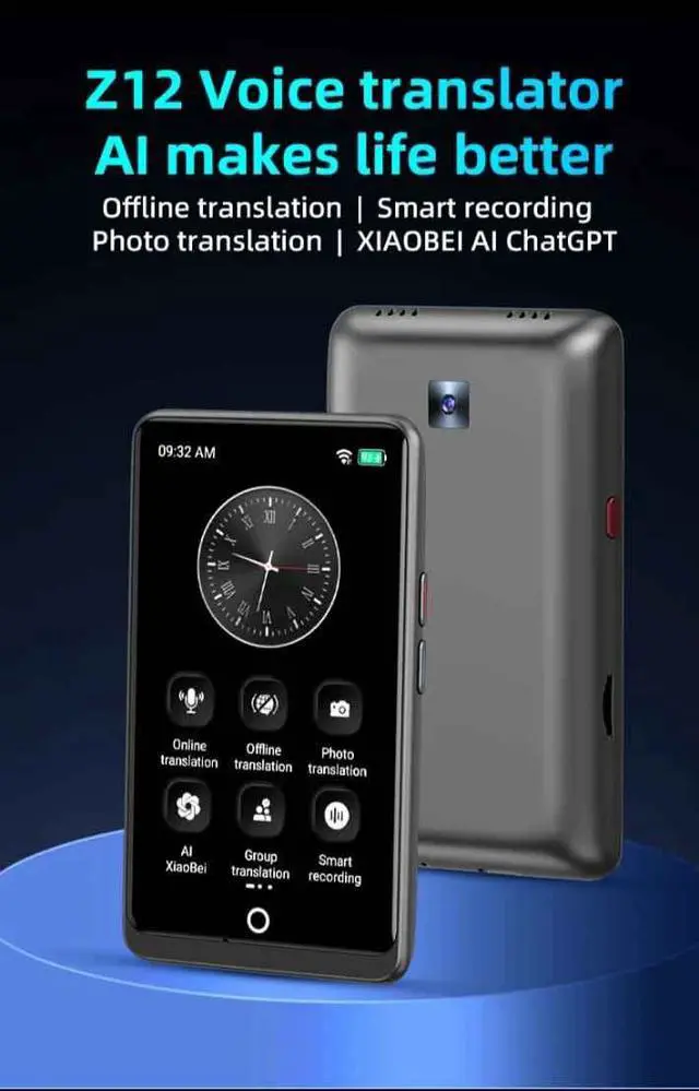 Alt view image 2 of 6 - QURO
AIVoice & Video Translator Offline Touch Screen Feature with Language Translation & WiFi Connectivity
