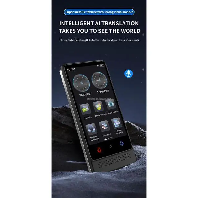 Alt view image 2 of 6 - QURO AI-Powered M12 Real-Time Smart Translator Offline Touch Screen Language Translation Machine Voice Photo Features 2200mAh Battery