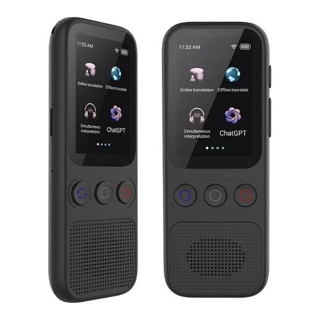 Alt view image 6 of 7 - QURO AI Instant Voice Translator Touch Screen Offline Translation Wifi Bluetooth Type C 32GB 1000mAh Battery Recorder