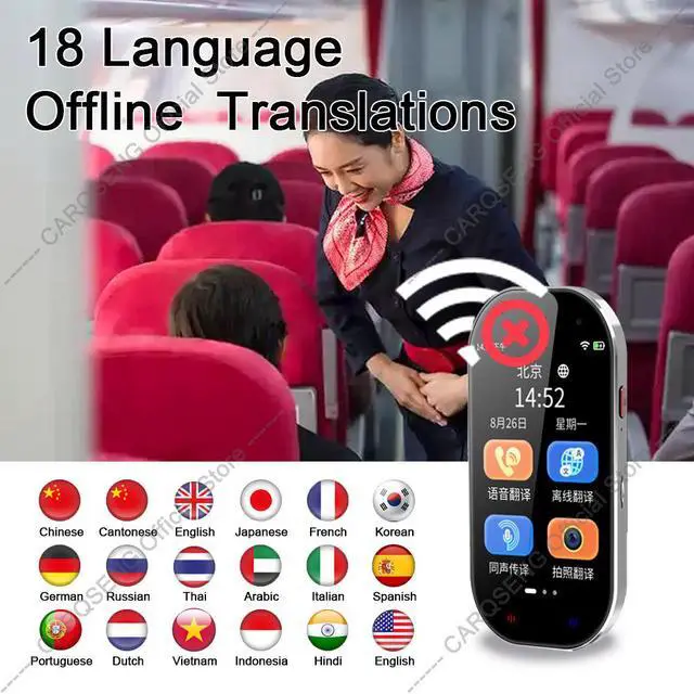 Alt view image 5 of 6 - QURO Portable Smart AI Voice Translator Device IPS Display APP Online Offline Photo Translation 144 Languages Instant Translator