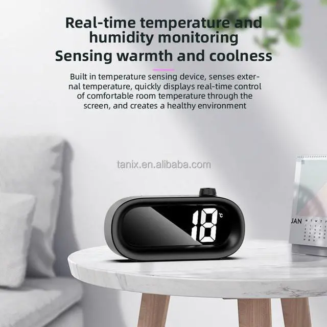 Alt view image 5 of 5 - QURO Temperature countdown date, large-sized LED display, digital calendar, alarm clock, automatic setting function, charging package