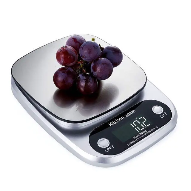 Alt view image 2 of 5 - QURO Premium Stainless Steel Digital LCD Kitchen Scale High Precision Electronic Weighing Scales