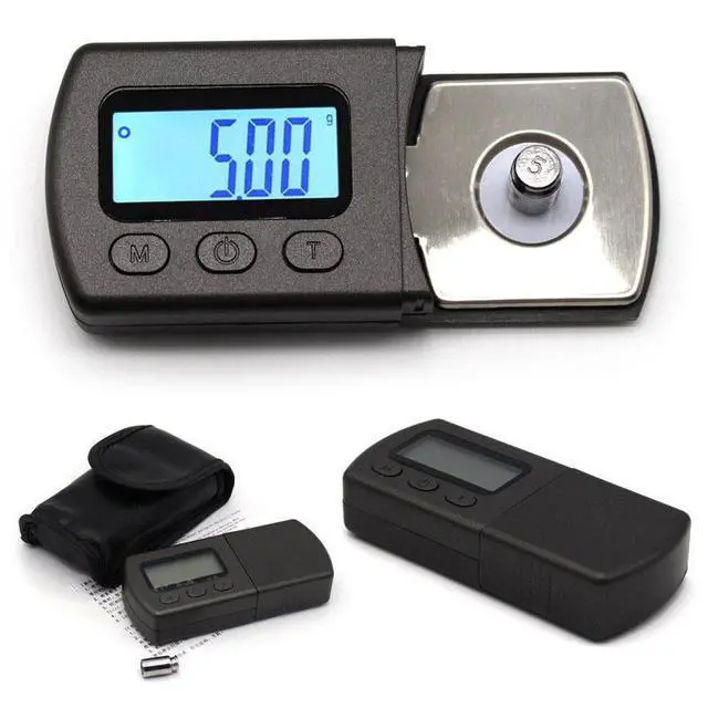 Alt view image 5 of 5 - QURO 500g/0.01g Digital Turntable Stylus Force Scale Meter Gauge LCD Backlight High Precise Tracking Language Digital Scales