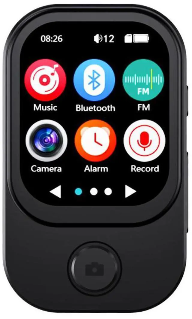 Main image of QURO Colour Screen Bt Mp3/4 Player Camera Take Photos Viedos E-Book Clock Built-in Speaker Video Playback Hd Recording Hifi Audio Black 64GB