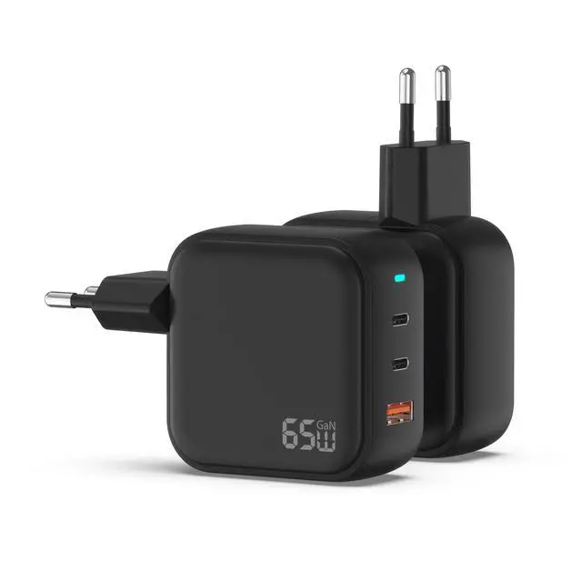 Alt view image 3 of 4 - 65W USB C Desk Charger with New Design Electric Power Supply Adapter EU Plug GAN QC3.0 Function 5V/3A Output