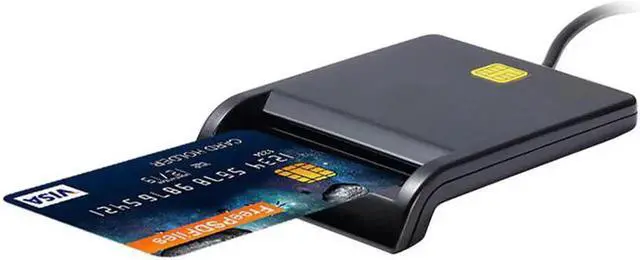 Main image of USB 2.0 480Mps Smart Card Reader SIM/ IC/CAC/ DNIE /ATM ID /Tax/Bank Card Reader High Quality Black