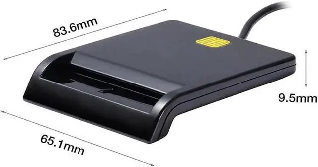 Alt view image 5 of 5 - USB 2.0 480Mps Smart Card Reader SIM/ IC/CAC/ DNIE /ATM ID /Tax/Bank Card Reader High Quality Black