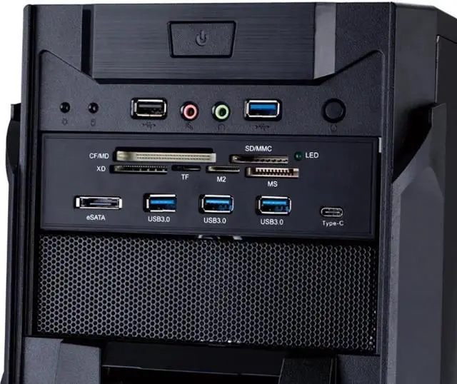 Alt view image 5 of 5 - Card Reader Media Multi-Function Dashboard PC Front Panel Type-C USB 3.1 USB 3.0 Support CF
