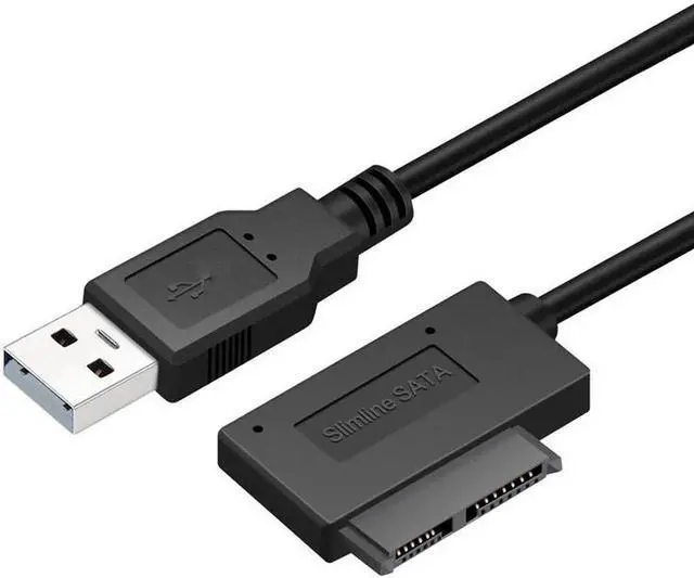 Alt view image 5 of 5 - PC 35CM 6P 7P CD DVD Rom SATA To USB 2.0 Converter For PC Laptop Notebook Slimline Sata 13 Pin USB Adapter Drive Cable