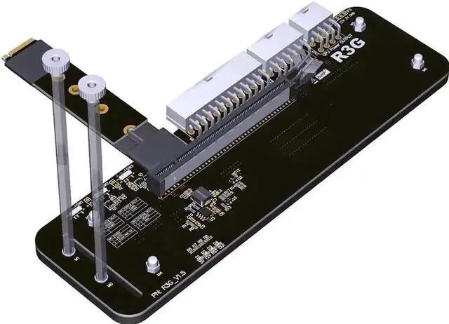 Main image of M.2 M Key NVMe External Graphics Card Stand Bracket 64Gbs Full Speed with PCIe 4.0 x4 Riser Cable R43SG Upgraded for Graphics Card 1660 Above (50CM K43SG)