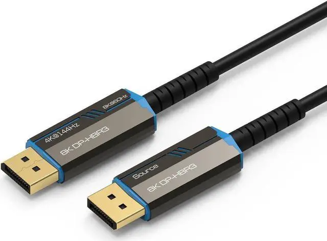 Main image of DisplayPort 1.4 Fiber Optic Cable - 16 feet | 32.4Gbps, 8K@30Hz, 5K@60Hz, 4K@120Hz, Fiber Optic, AOC - SlimRun AV Series 33 Feet