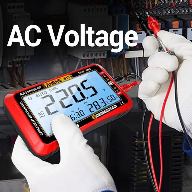 Alt view image 2 of 7 - Digital Multimeter Tester,4000 Counts Voltage Tester,Auto-Ranging TRMS Volt Meter,Large LCD Ohm Meter Measures AC/DC Current,Voltage,Resistance, Diode,Continuity,Capacitance,Temperature