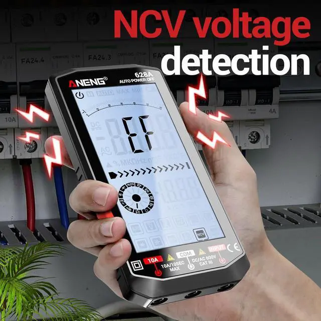 Alt view image 4 of 7 - Multimeter,Digital Voltmeter Tester,TRMS 6000 Counts Rechargeable Meter Measures AC/DC Voltage,Current,Resistance,Capacitance,Temperature,Hz,NCV,Diode,Continuity Auto Ranging Electircal Tools Black