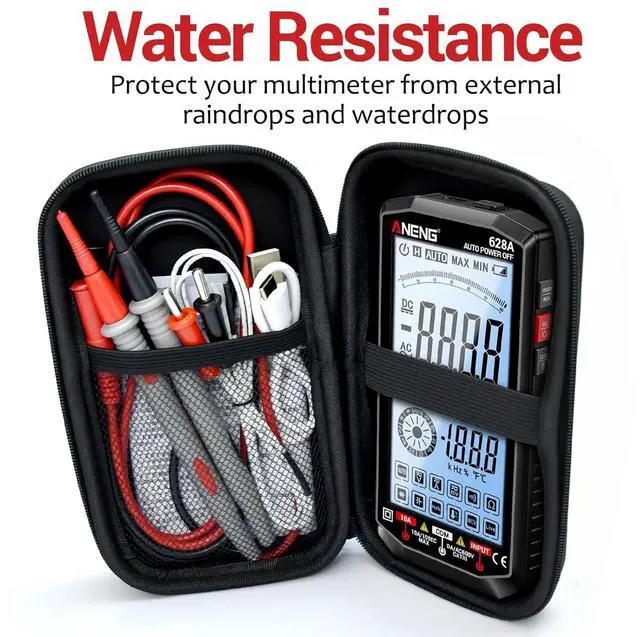 Alt view image 6 of 7 - Multimeter,Digital Voltmeter Tester,TRMS 6000 Counts Rechargeable Meter Measures AC/DC Voltage,Current,Resistance,Capacitance,Temperature,Hz,NCV,Diode,Continuity Auto Ranging Electircal Tools Black