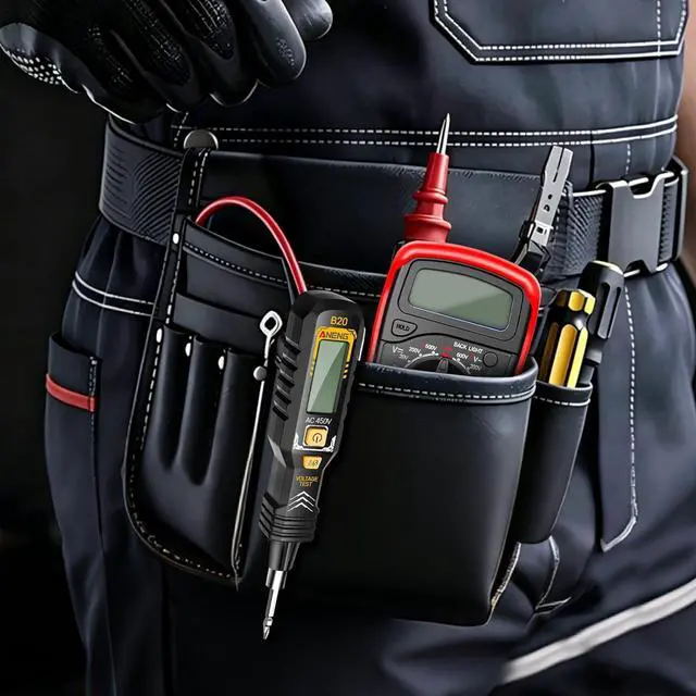 Alt view image 7 of 7 - Multimeter with Case,Ammeter Voltmeter Ohmmeter AC/DC Voltage,DC Current,Resistance,Diode hFE Transistor,Backlit Screen,Data Retention,Electrical Test Meter for DIY Home Electrical Testing Red