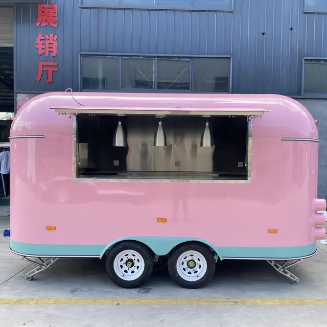 Main image of Pink Retro Food Trailer | Mobile Catering Coffee Snack Bar Double Axle