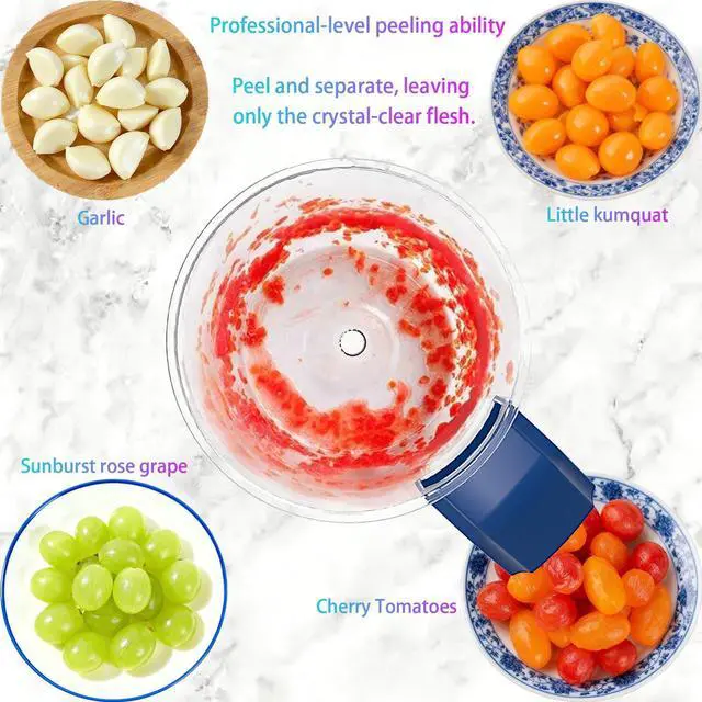 Alt view image 5 of 7 - Automatic Grape Peeler Machine,Electric Peeling Skin Remover Tool for Small Fruits,Automatic Garlic & Cherry Tomato Peeler Skin Remover Tool for Grape,Efficient Peeling Kitchen Gadget for Home Use