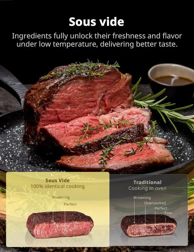 Alt view image 2 of 6 - 7-in-1 Small Electric Pressure Cooker, Slow Cooker, Steamer, Sauté, Sous Vide, Warmer, Multi Cooker with Natural Ceramic Coated Non-Stick Pot, 3 Quarts