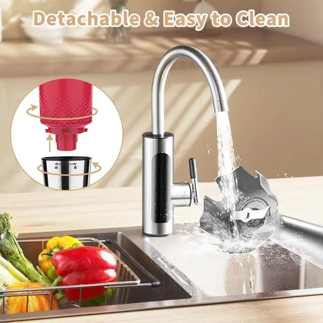 Alt view image 6 of 6 - Cordless Immersion Blender Handheld: Powerful Rechargeable Electric Hand Blender, 21-Speed & 3-Angle Adjustable with Stainless Steel Blades for Milkshakes, Smoothies, Soup, Puree, Baby Food (Red)