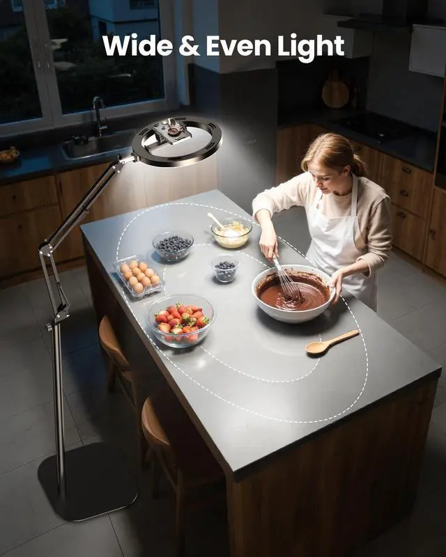 Alt view image 7 of 7 - Ring Light with Stand Tripod for iPhone 10 Overhead Camera Mount, 70.8 Tall Adjustable Selfie Light with Phone Holder for Video Recording, Photography, Streaming, TikTok, YouTube