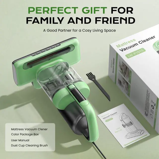 Alt view image 7 of 7 - Mattress Vacuum Cleaner Bed Vacuum Versatile Handheld Vacuums with 500W 18Kpa Power Suction & 253.7nm U-V-C Light & Heating Tech & 30000 RPM/Min Brush Roll Rotation Corded