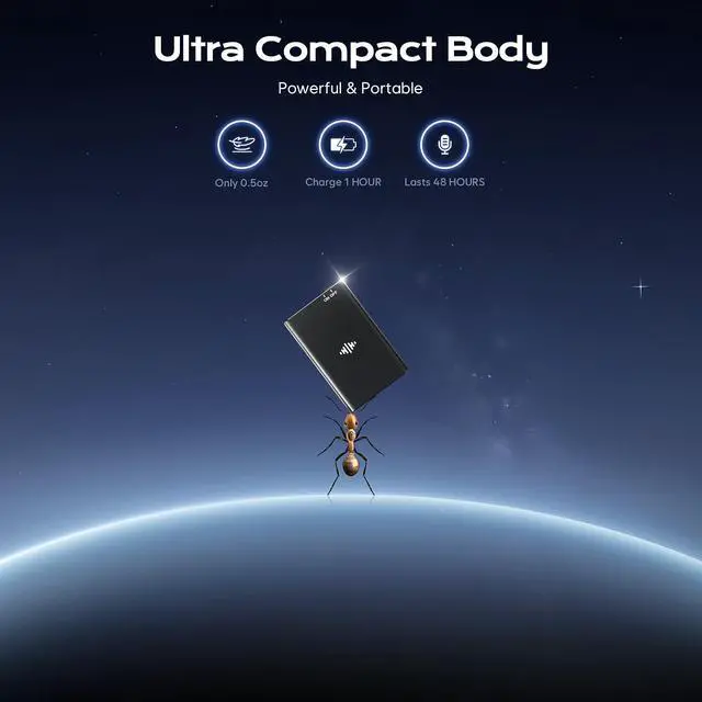 Alt view image 6 of 7 - 136GB Magnetic Voice Recorder - Voice Activated Recorder AI-Intelligent Noise Reduction, 4800 Hours Recording Device & USB-C Audio Recorder for Lectures, Meetings, Interviews