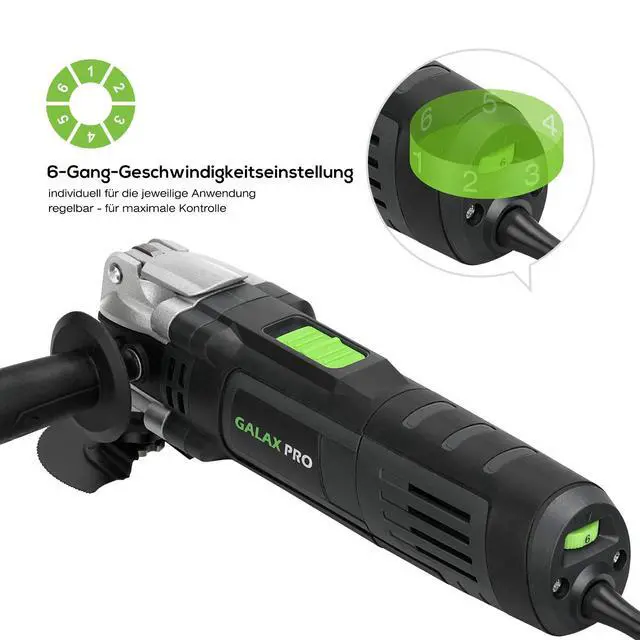 Alt view image 5 of 7 - 3.5A 6 Variable Speed Oscillating Multi Tool Kit with Quick Clamp System Change and 30pcs Accessories, Oscillating Angle:4° for Cutting, Sanding, Grinding