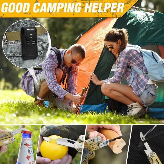 Alt view image 6 of 7 - Multitool Pliers Pro BI2045, 31-in-1 Stainless Steel Multi Tool with Replaceable Wire Cutters and Saw, Foldable Heavy-duty Multitool Set with Scissors and Screwdriver for Hiking Camping Repair