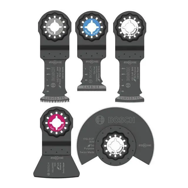 Alt view image 5 of 7 - OSL005C 5 pc. Starlock® Oscillating Multi-Tool Accessory Blade Set