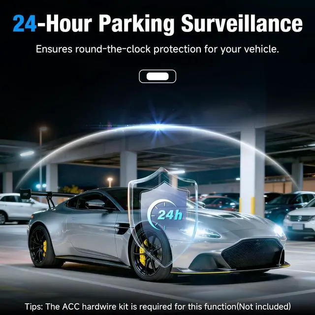 Alt view image 6 of 7 - 3 Channel 4K Dash Cam with 5GHz WiFi & APP Control, 4K/2.5K+1080P+1080P Front Inside and Rear, Triple Dash Camera with 64GB Card, G-Sensor, 24 Hours Parking Mode, Loop Recording, Night Vision