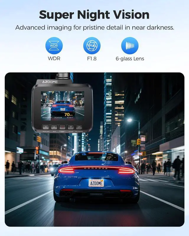 Alt view image 5 of 6 - GS63H 4K Dash Cam Built-in WiFi 6 GPS Car Dashboard Camera Recorder with STARVIS Night Vision, UHD 2160P, 150° Wide Angle, WDR, G-Sensor, Loop Recording, 24H Parking Mode