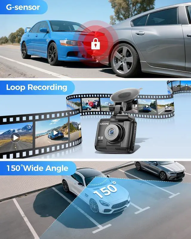 Alt view image 6 of 6 - GS63H 4K Dash Cam Built-in WiFi 6 GPS Car Dashboard Camera Recorder with STARVIS Night Vision, UHD 2160P, 150° Wide Angle, WDR, G-Sensor, Loop Recording, 24H Parking Mode