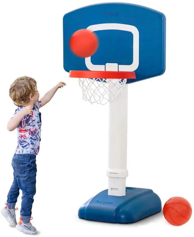 Main image of Tot Shot Toddler Basketball Set - Kids Indoor & Outdoor Toy Hoop with Adjustable Height