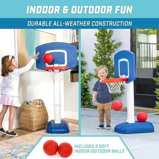 Alt view image 4 of 5 - Tot Shot Toddler Basketball Set - Kids Indoor & Outdoor Toy Hoop with Adjustable Height