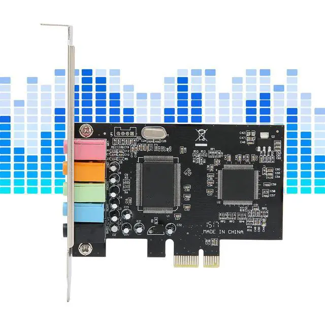 Alt view image 6 of 7 - LAISANIM Sound Card, 6 Channel PCI Express Audio Card with CMI8738 5.1 Chip, for PC 7 Vista 32 64 Bit Systems