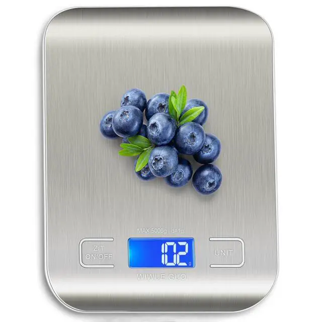Alt view image 8 of 14 - SOEWIOU Food Scale, Kitchen Scale, Weight Scale Grams and Ounces for Weight Loss, Baking, Cooking, Keto and Meal Prep, LCD Display, 304 Stainless Steel