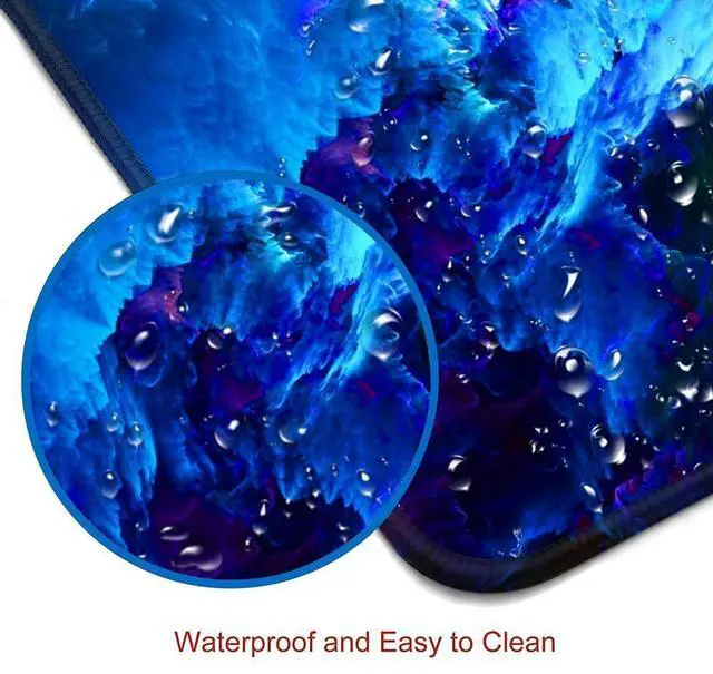 Alt view image 9 of 12 - SOEWIOU Gaming Mouse Pad, Large Non-Slip Rubber Base Mousepad, Keyboard Mouse Mat, Desk Pad with Stitched Edges, 31.5x11.8inch, Dazzling Galaxy