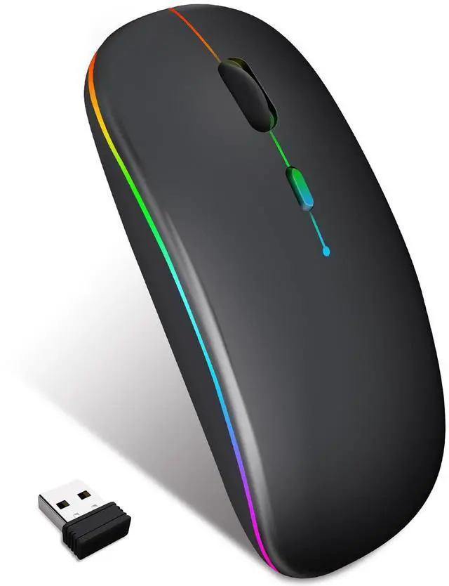 Main image of Neises Wireless Mouse for Computer Laptop,Bluetooth Mouse for Apple MacBook,Dual Mode BT 5.0+ 2.4GHz USB Mice