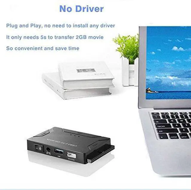Alt view image 13 of 16 - USB 3.0 to Sata/IDE Adapter Converter Hard Driver Adapter for2.5"/3.5" SATA HDD/SSD & IDE HDD Converter Power Switch Support 4TB