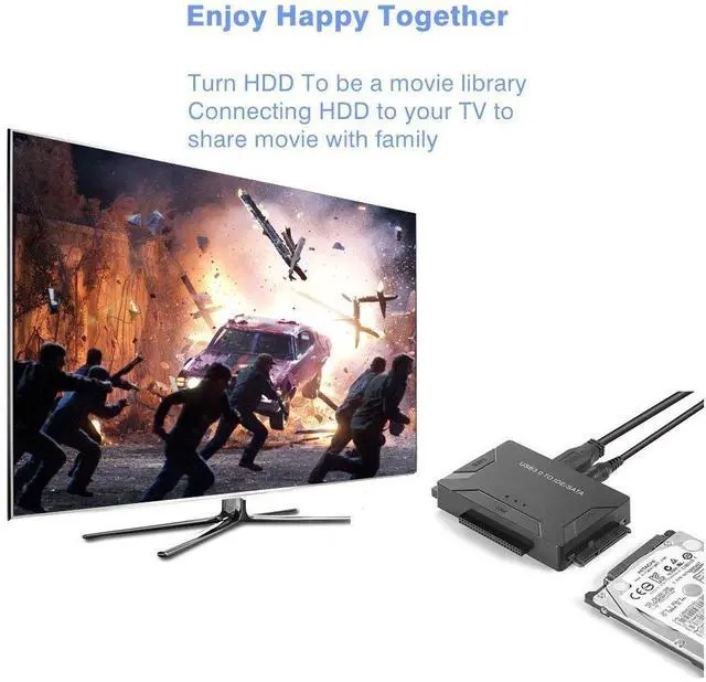 Alt view image 15 of 16 - USB 3.0 to Sata/IDE Adapter Converter Hard Driver Adapter for2.5"/3.5" SATA HDD/SSD & IDE HDD Converter Power Switch Support 4TB