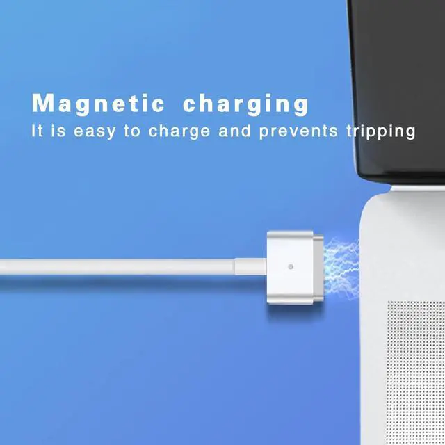 Alt view image 2 of 6 - VAREQOY USB C Type C to Magnetic (T-Tip) Cable for MacBook Air Pro 2012-2017White