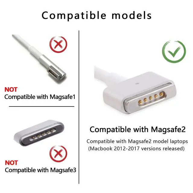 Alt view image 5 of 6 - VAREQOY USB C Type C to Magnetic (T-Tip) Cable for MacBook Air Pro 2012-2017White