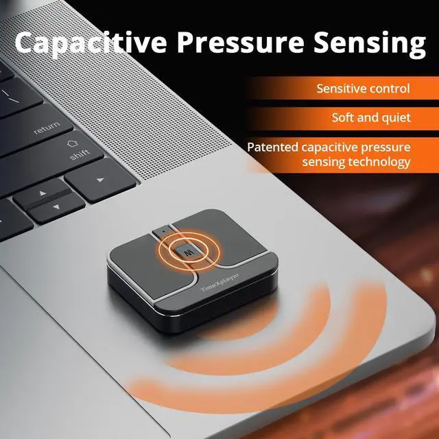 Alt view image 4 of 7 - VAREQOY Mini Square Mouse - 2.4GHz Wireless, Dual Bluetooth Connection, Compatible with All Major Operating Systems - High Precision Sensor, Customizable Multi-Function Buttons, Ideal for Office